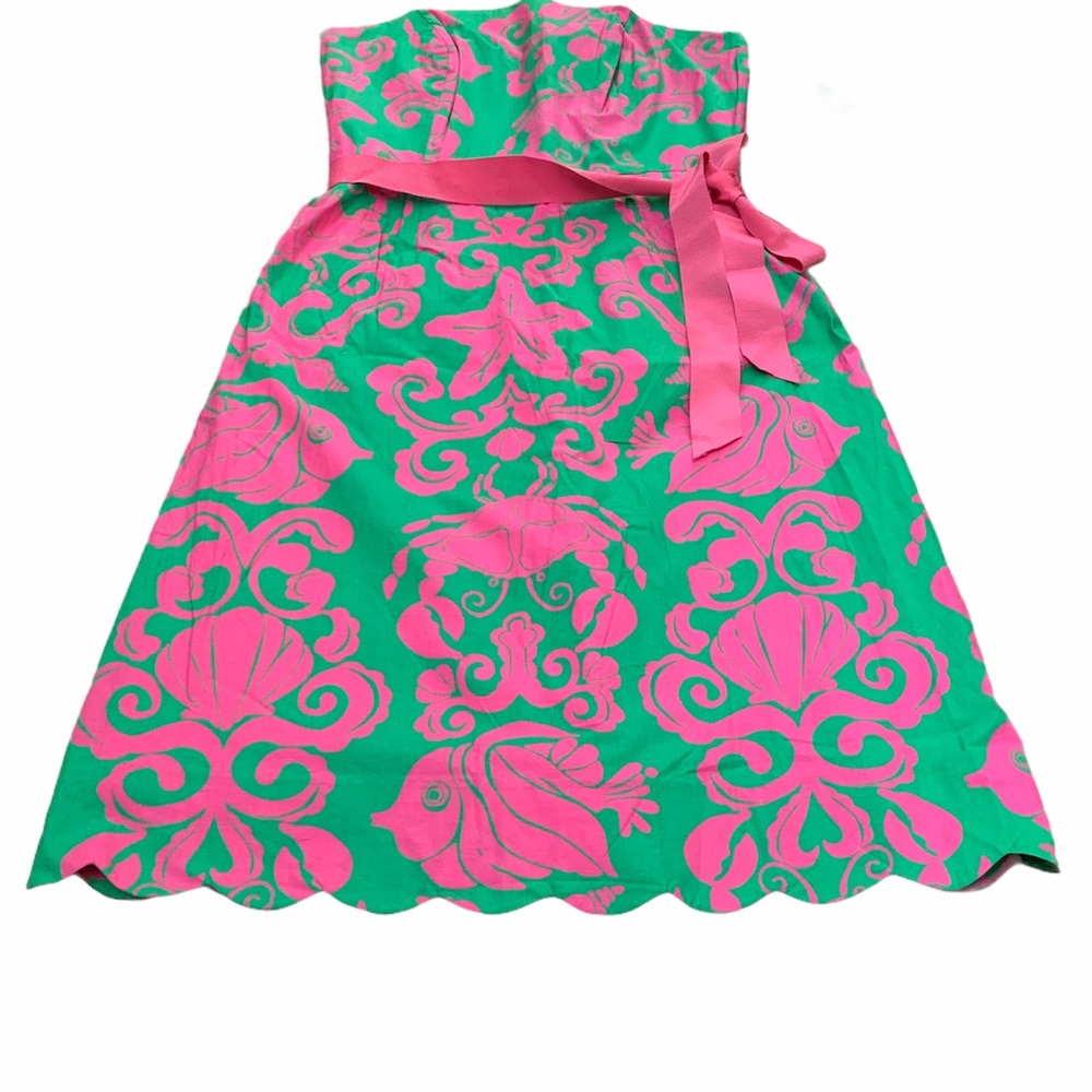 Lilly Pulitzer Strapless Scalloped Sienna Dress - Picture 4 of 6